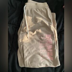 Pink boot cut sweatpants